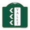 Signmission Designer Series Sign-Valet Left Arrow, Green & White Aluminum Sign, 18" x 18", GW-1818-22770 A-DES-GW-1818-22770 - alternate 1